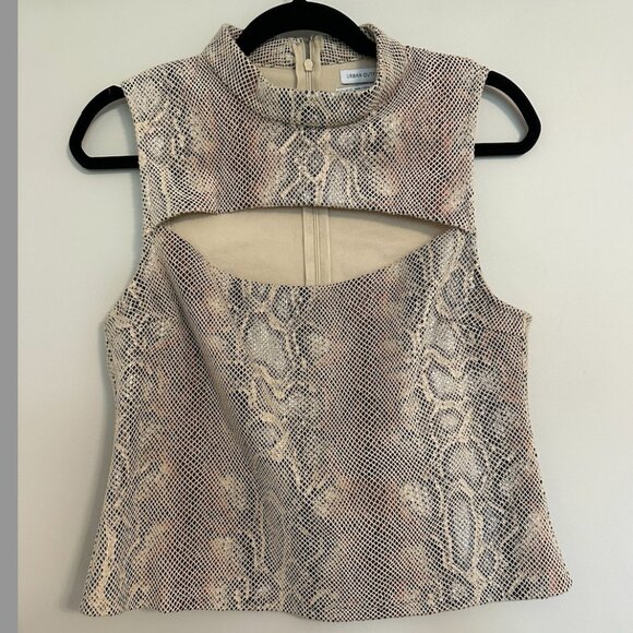Snake Print Cut-out Tank Top - Picture 3 of 6